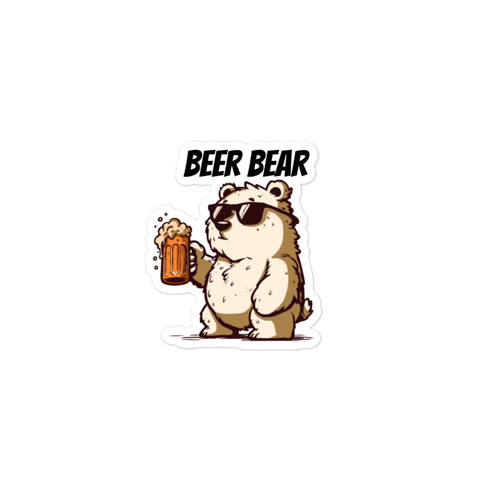 beer bear sticker