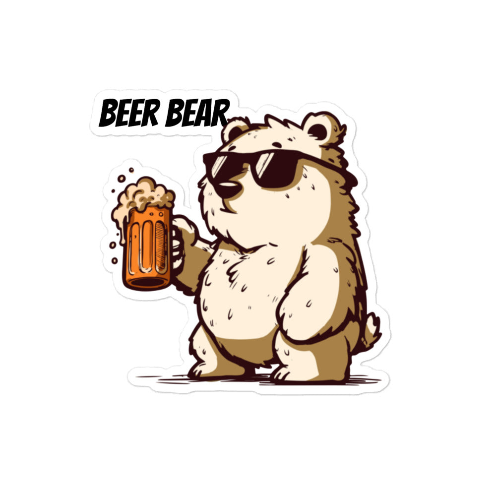 beer bear sticker