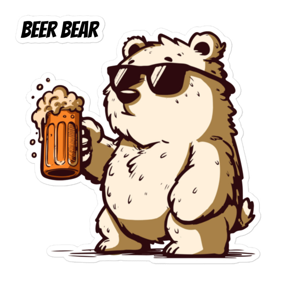 beer bear sticker